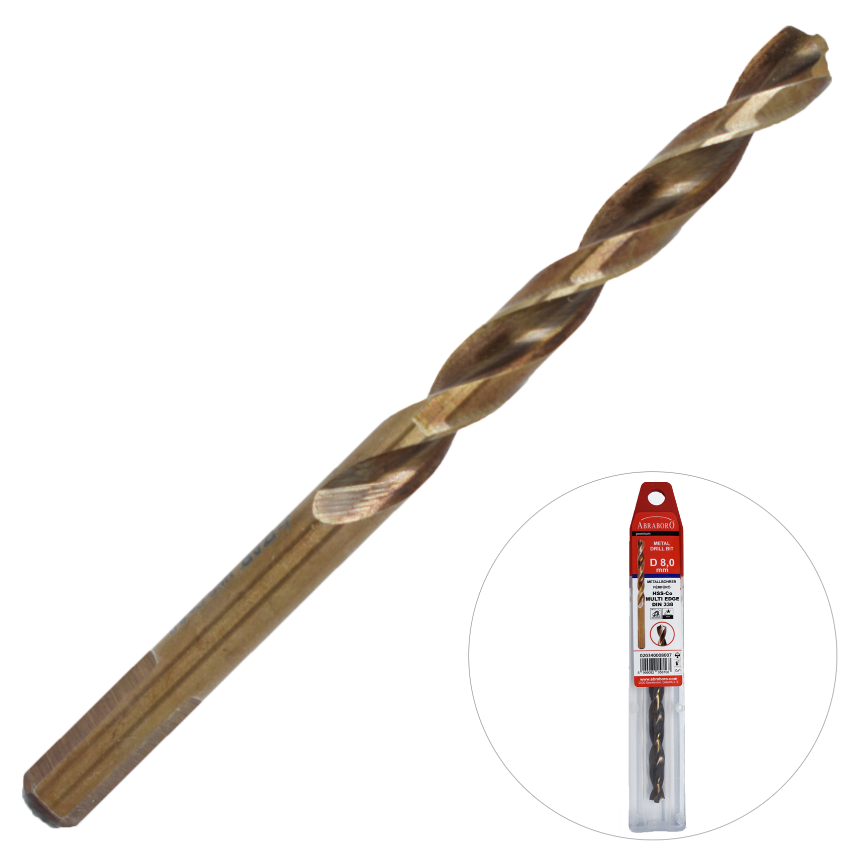 Abraboro 3,5 x 70 / 39 HSS-Co MULTI-EDGE fémfúró, 2 db/csomag termék fő termékképe