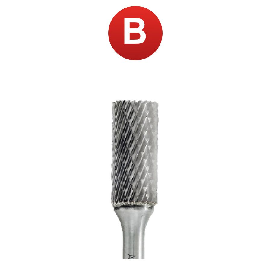 Abraboro 12 x 175/25 mm B alakú keményfém turbómaró kereszt fogazással, hosszú kivitel termék fő termékképe