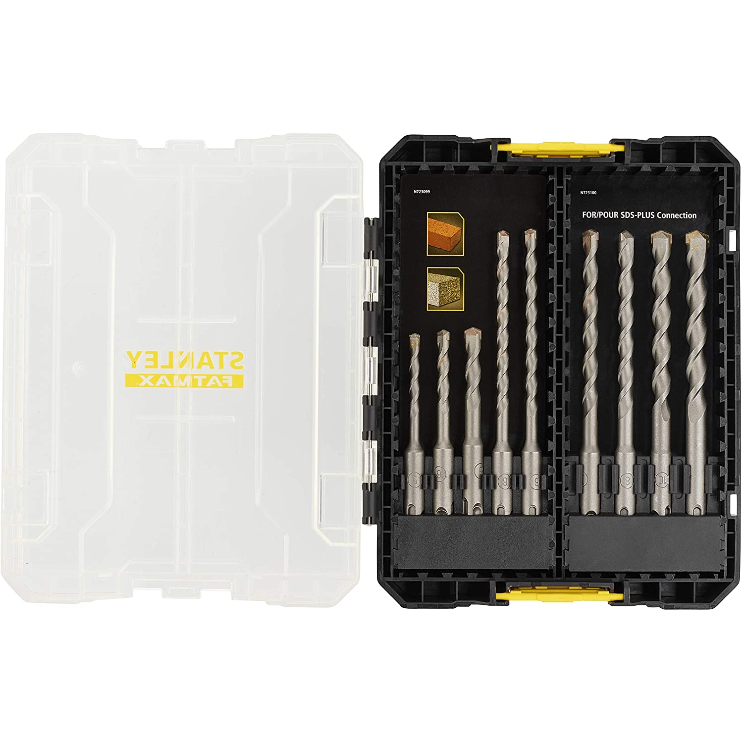 Stanley STA88562-XJ FATMAX® 110 és 160 mm-es SDS-plus kőzetfúrószár készlet, 9 részes termék fő termékképe